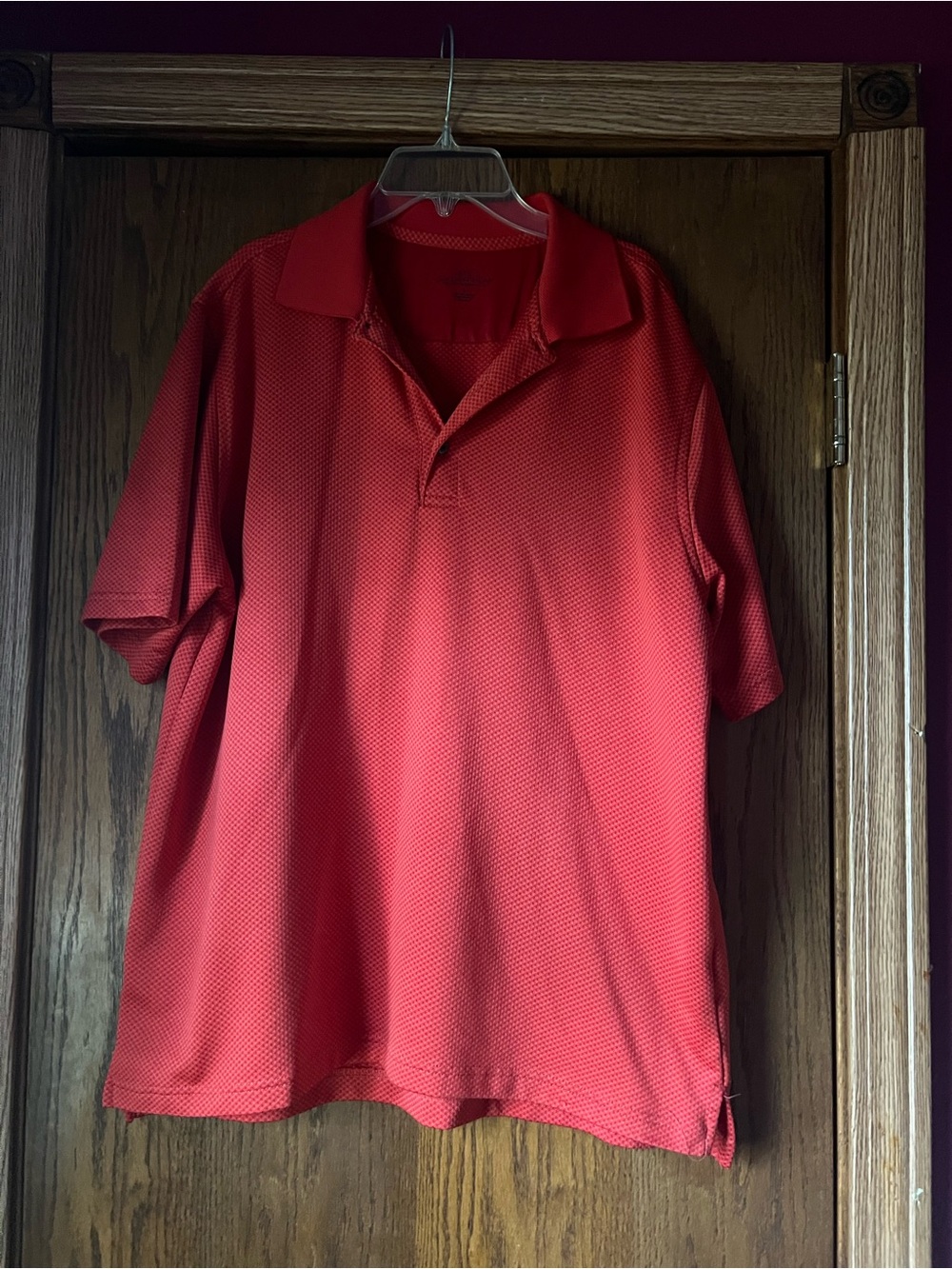 Men's Red Performance Polo Shirt
